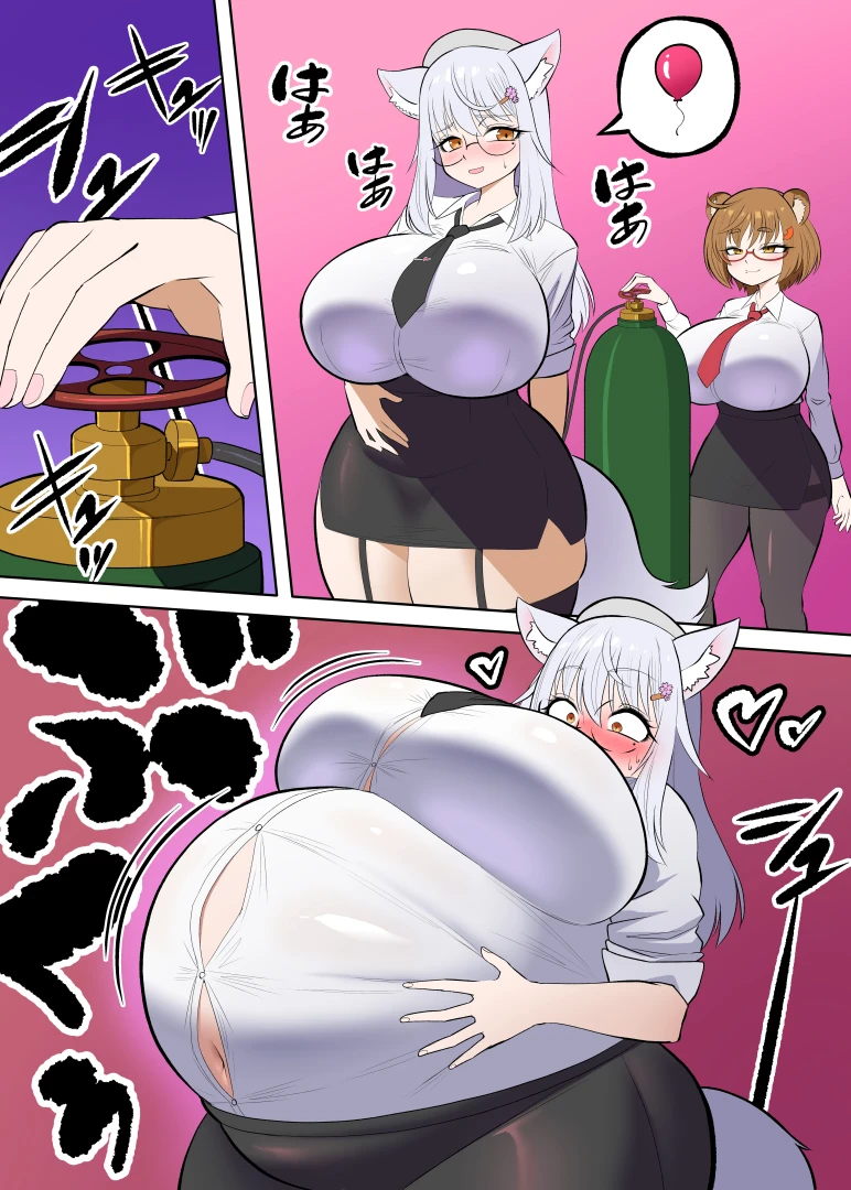 kaiga1123 - 【膨腹・膨体】もみ子さんと狸子さんの膨腹、膨体プレイ（４Ｐ）