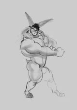 purplebirdman - Sketches | Barbarian Unicorn, Ramstein the Biker part 3