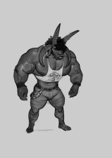 purplebirdman - Sketches | Barbarian Unicorn, Ramstein the Biker part 7