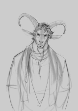 purplebirdman - Sketches | Goat Student, Sorcerer, Shark part 2