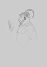 purplebirdman - Sketches | Goat Student, Sorcerer, Shark part 6