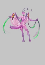 purplebirdman - Sketches | Moth and Orchid Mantis part 3