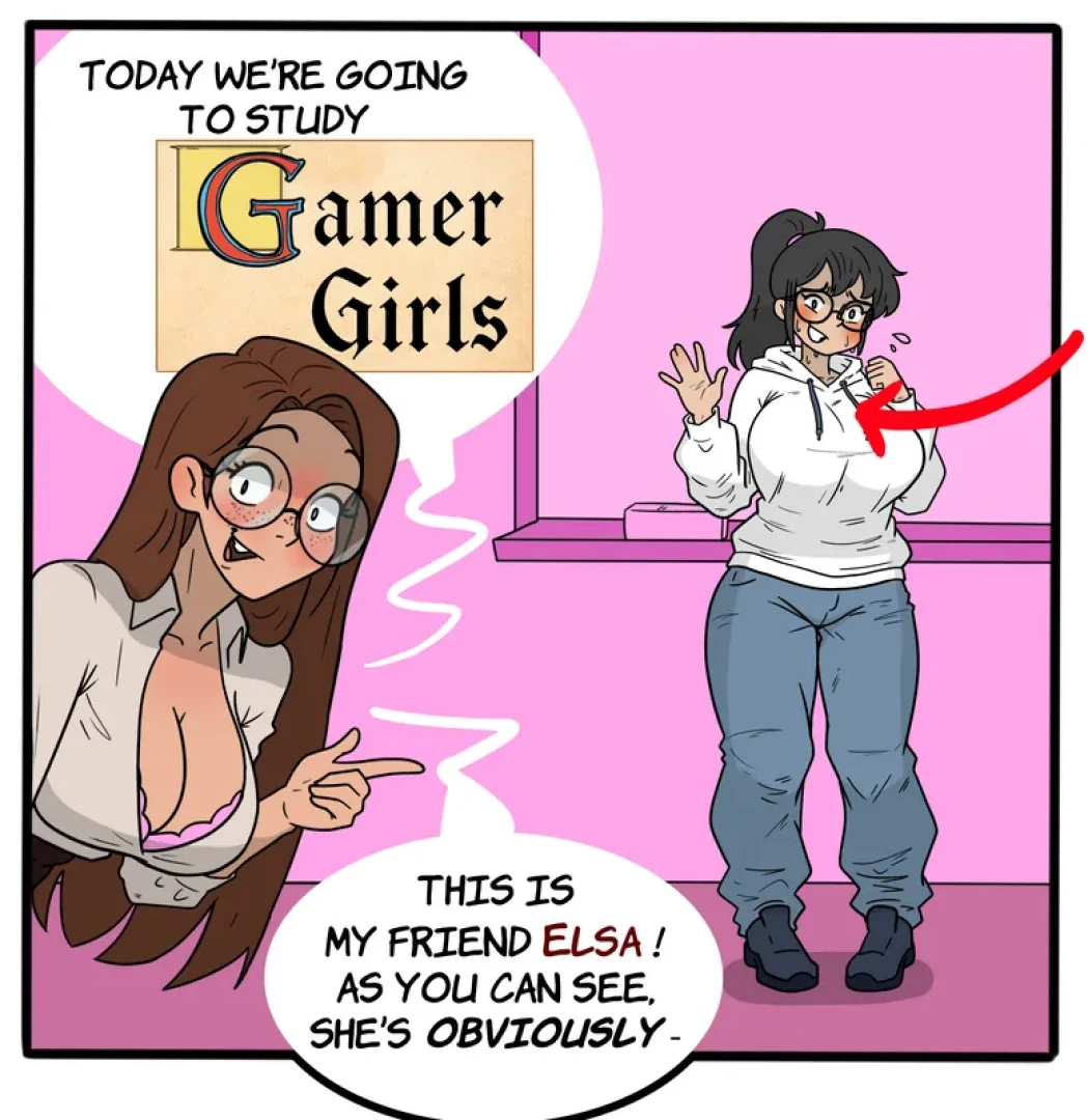 Naughty nectar - Summer class #3: Gamer girl (+2 NSFW Bonus panels with her !!)