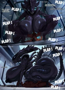 Agathe-AI - Queen Xenomorph - Short comic (Halloween special / Inktober Day 27 - 6 pages)