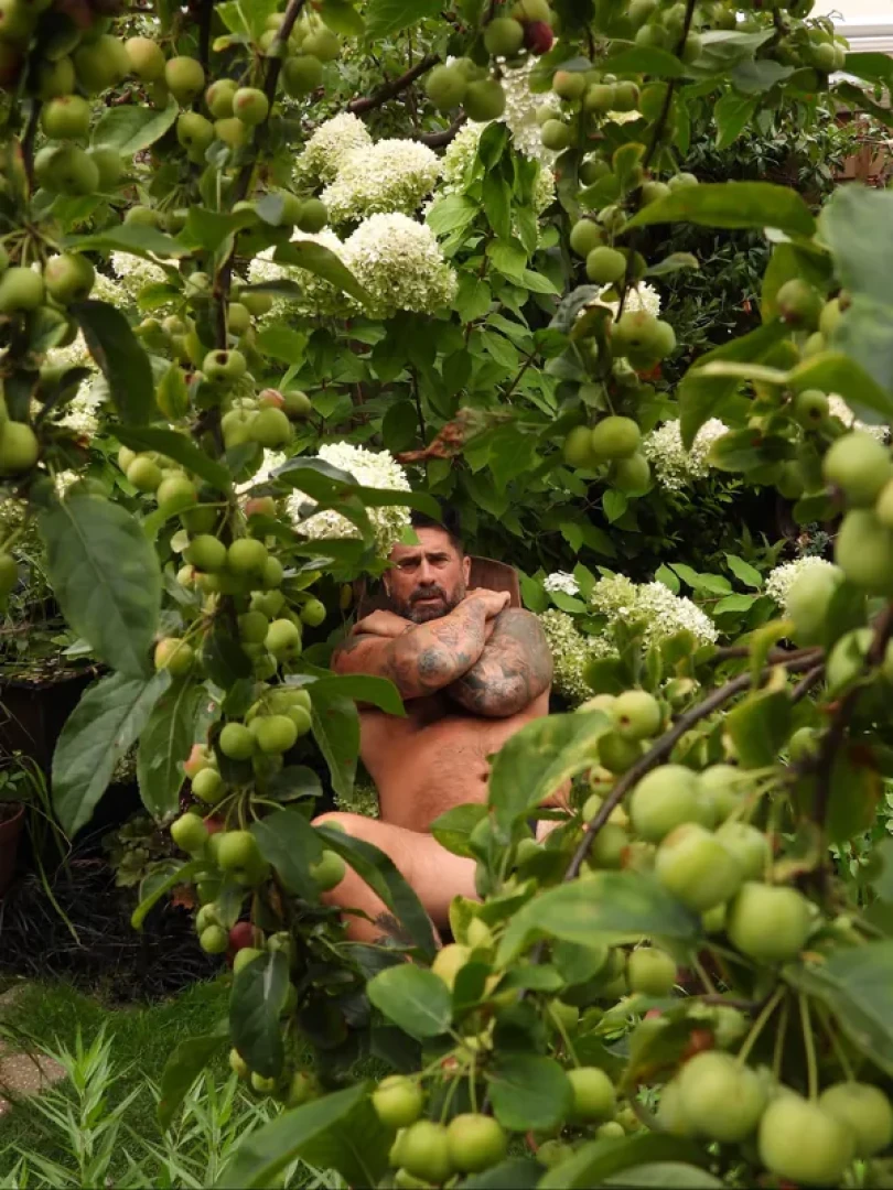 planting man - Hydrangea posing for Steve this weekend 