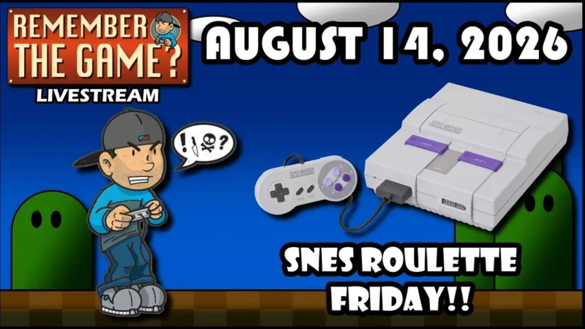 Remember The Game? - Adam Sucks At Streaming - SNES Roulette Friday!! — page 1