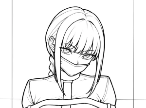 gbeeee - [LineArt] Makima from Chainsaw Man