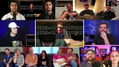Pixel-man Reaction - Demon slayer 1x8