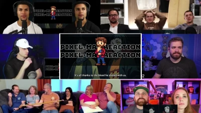 Pixel-man Reaction - Demon Slayer 1x9