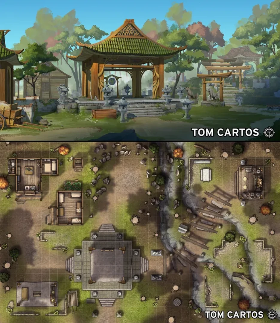 tomcartos - Woodland Temple Exterior Scene - Free Version