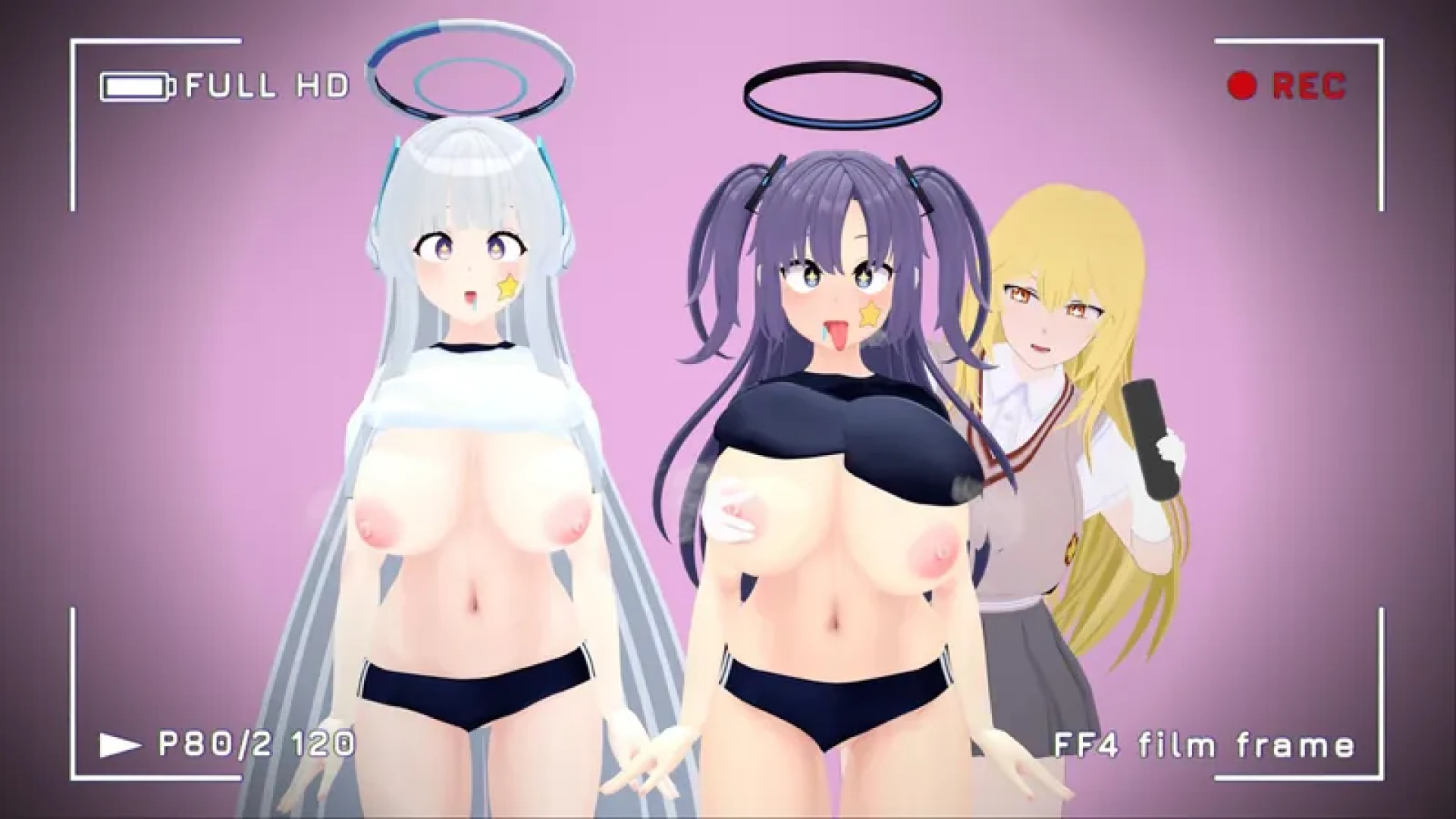 MKDR - 【支援プラン様用】青アカのセミナー二人が精神操作をされてしまい間抜けな表情をしてしまう静止画
