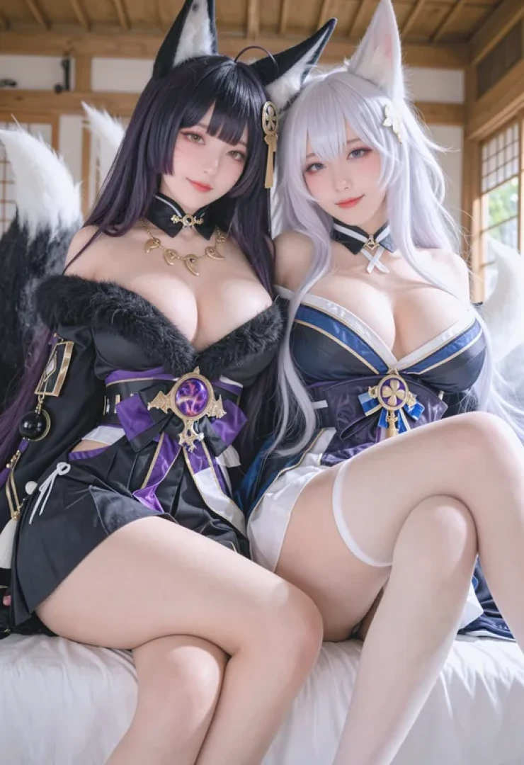 DyDy_cos - [Azur Lane] Shinano & Musashi - 137 pics + 80 vids   