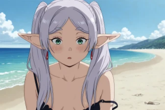 Stayzen06 - Frieren - Beach Getaway (3 uncensored artworks)