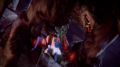 biggreen - [Animated Loop] Lillya vs Werewolves
