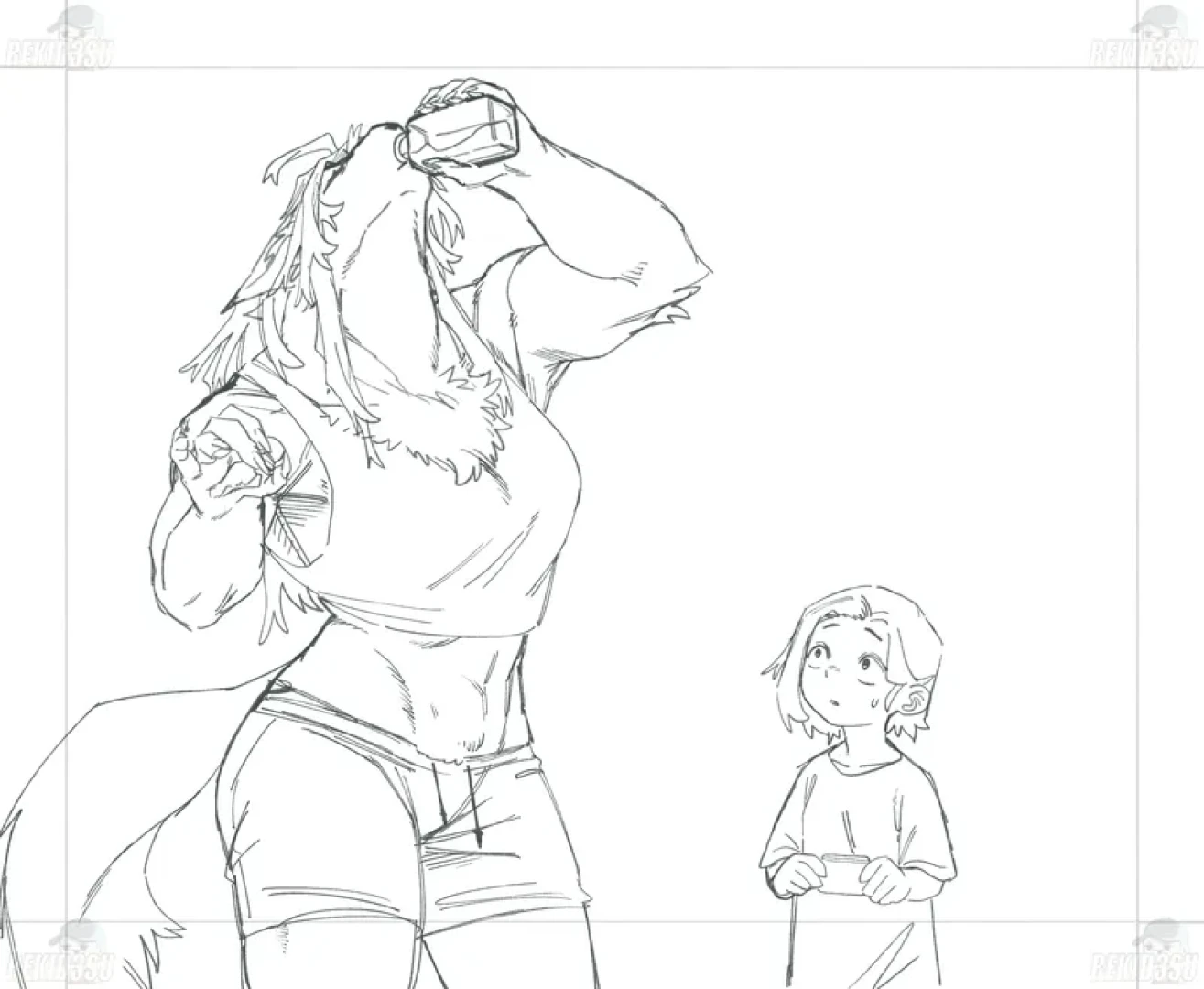Rekidesu (Patron) - Week 1.5: half of the "Growth Potion" Side comic WIP (Available for all paid members)