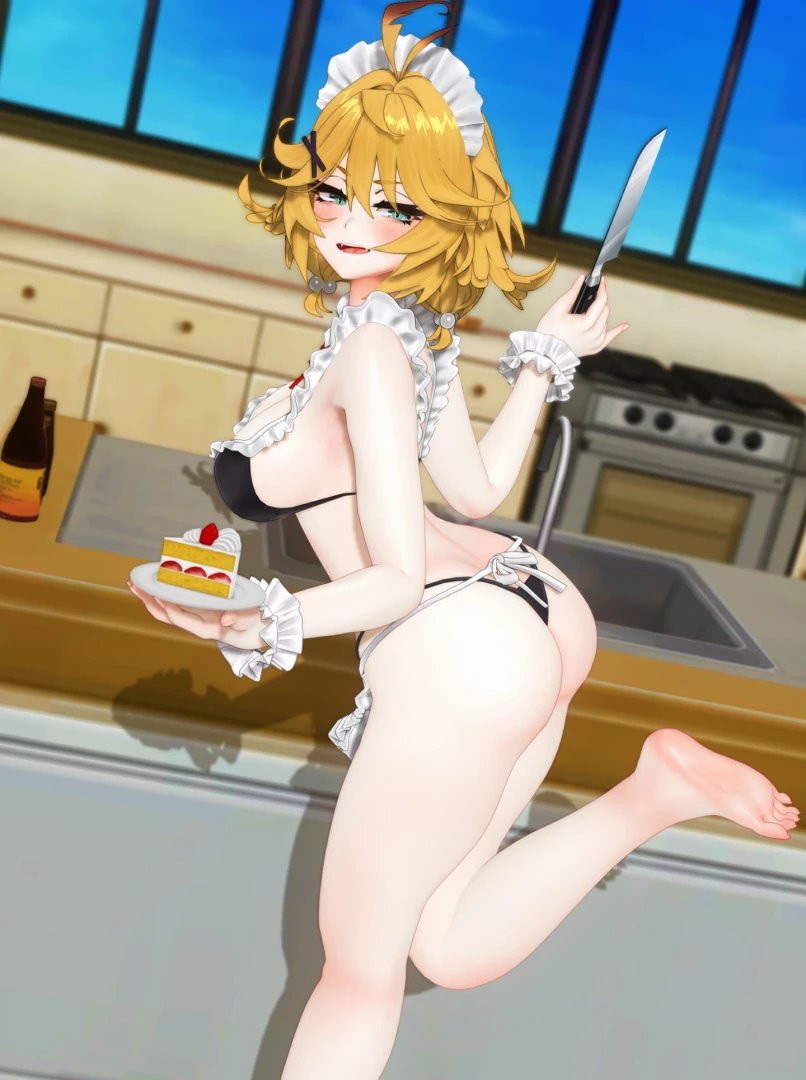 Loshi_CM3D2 - Maid Doki serving Cake