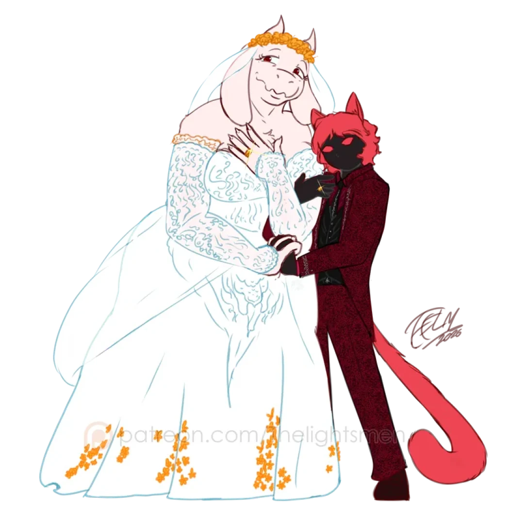 Thelightsmen - [Comm | High-Res Art] Toriel Bride