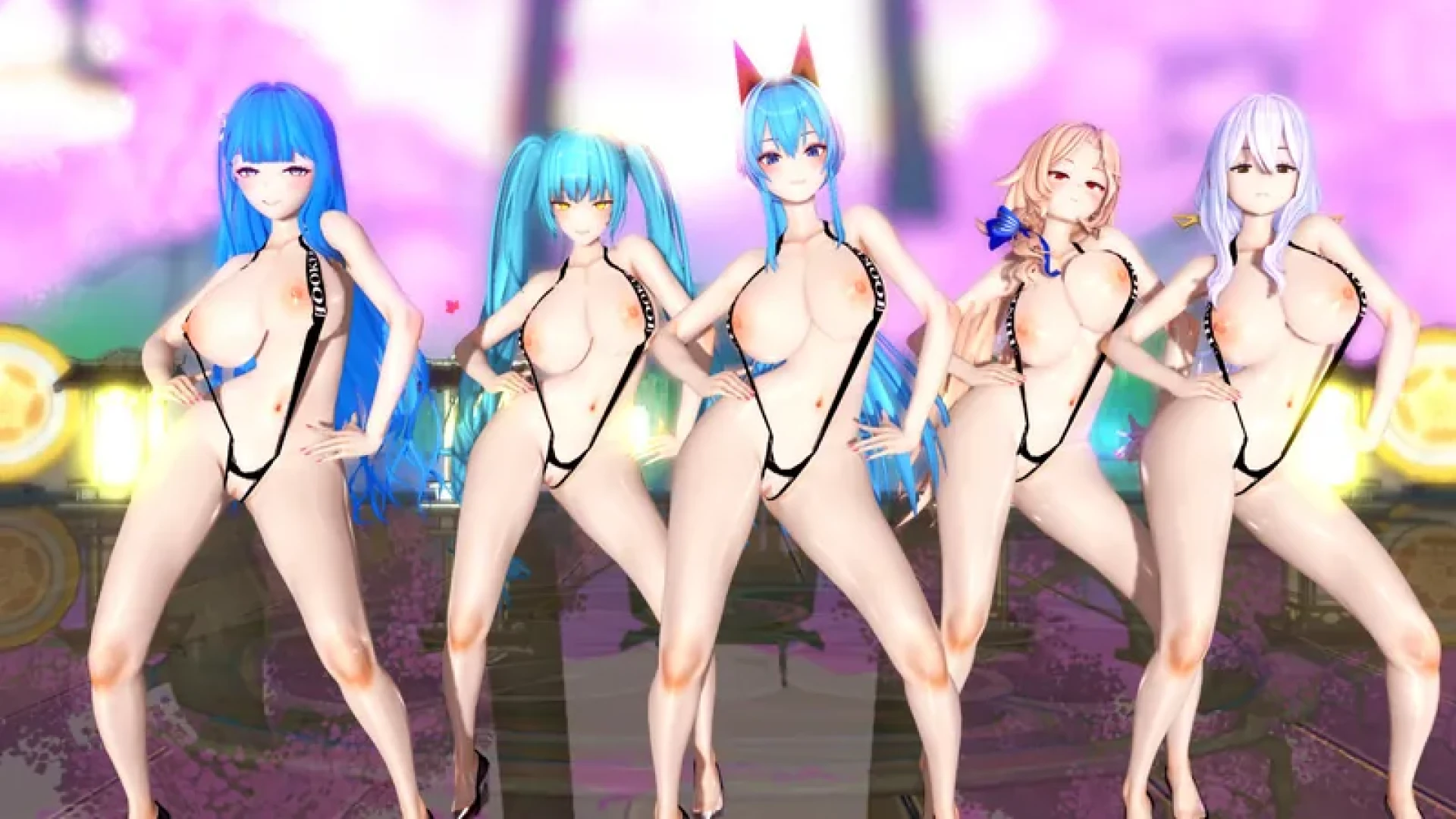 7pupu - 海倫x紅蓮x普麗瓦蒂x魯德米拉x阿爾卡娜 - Up & Down【NIKKE】4k V字型泳裝(限定視頻Limited Video) — page 1