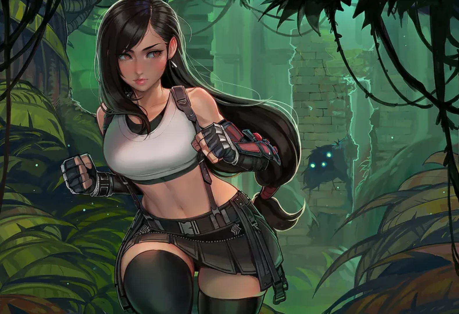 PrussianWar - Tifa lockhart Vs. gorilla monster - bad end