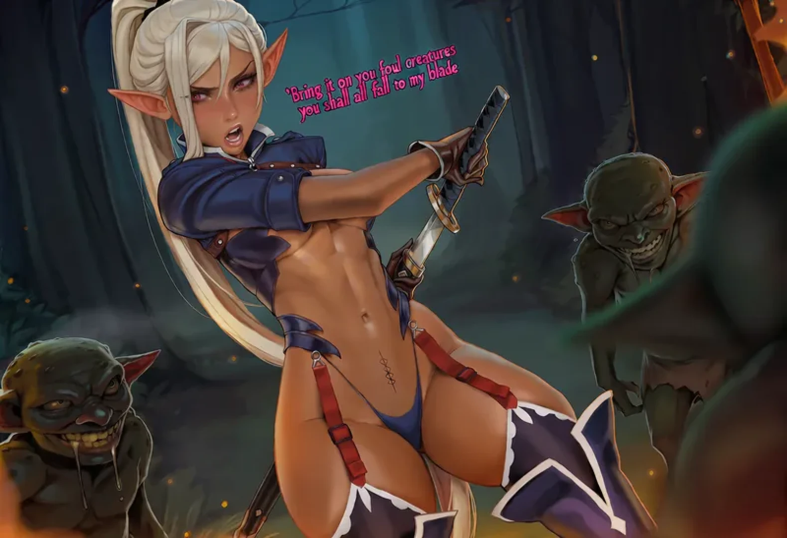 PrussianWar - Cloe (kuroinu) - Goblins ambush and capture dark elf girl — page 1