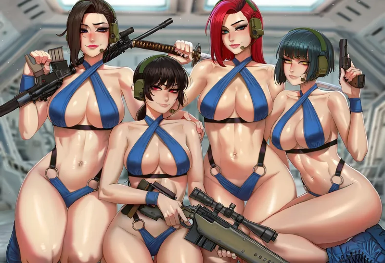 PrussianWar - Female soldires from gundam series - defeated by Gundam pilots