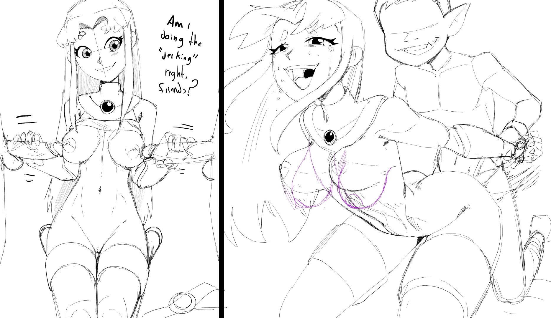 inkershike - Star fire, Clean Sketch — page 1