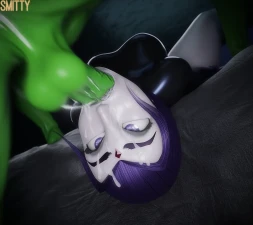 Smitty34 - Raven messy face fuck