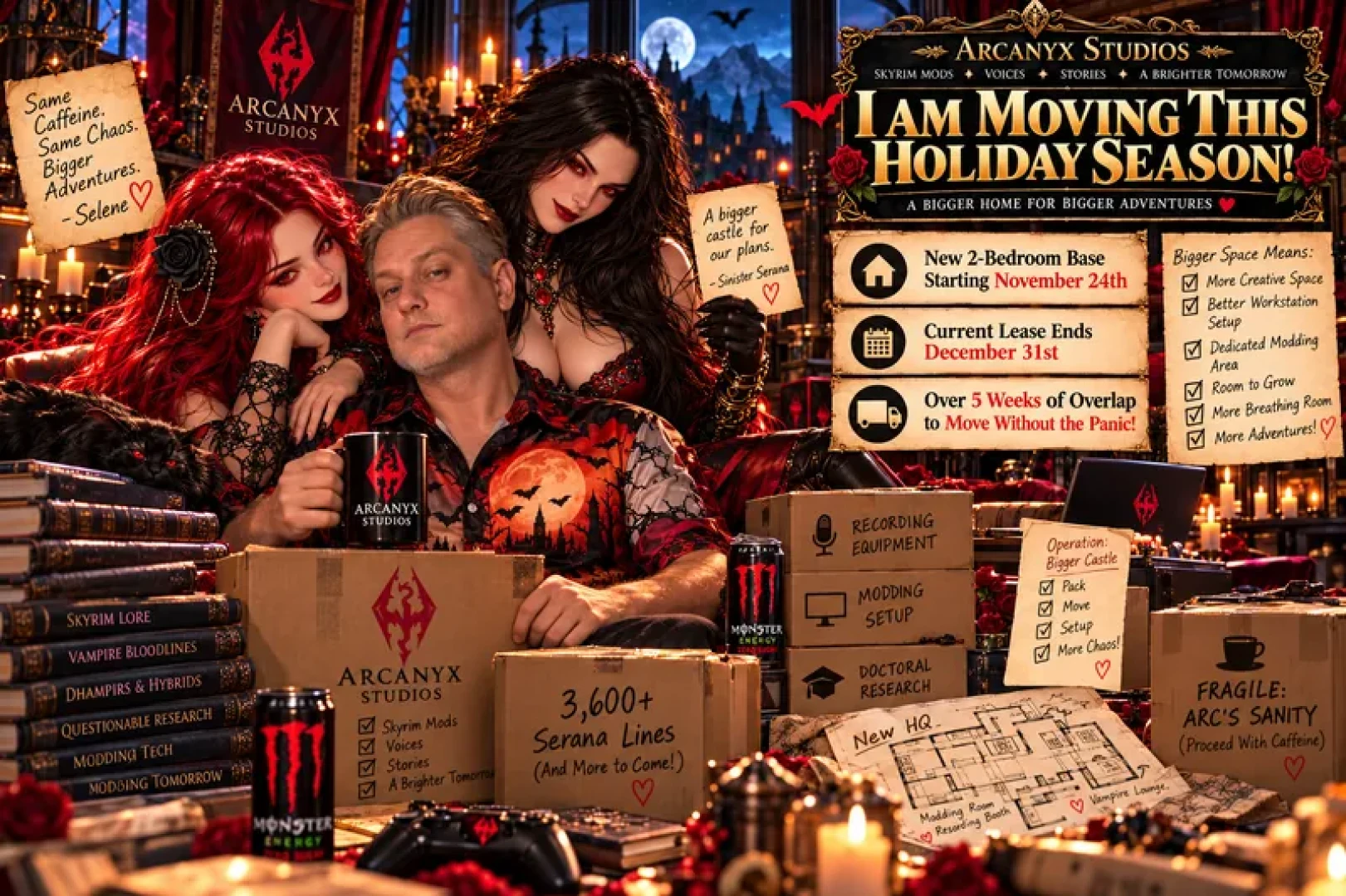 Arcanyx Studios - I am moving this Holiday Season
