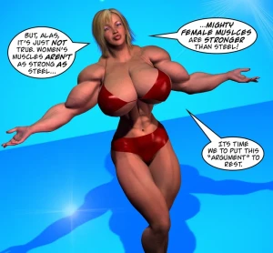 mightyfemalemusclecomix - Monique's Muscle Feats Part 2 (Monthly Comic/Feats of Strength)