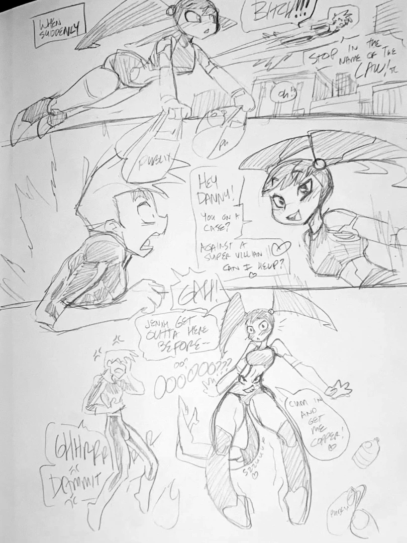 bootydoc - Sketch Comic: Jenny and Danny