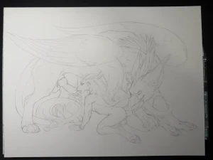 shinigamigirl - NSFW Lysander/Wolfie WIP (m/m, feral)