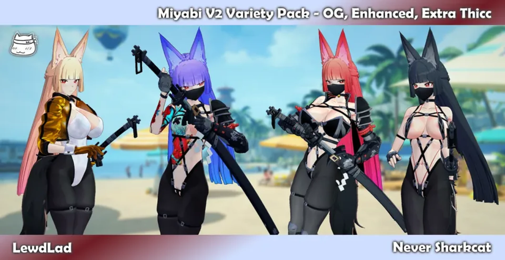 Lewd Lad - Miyabi V2 Variety Pack - OG, Enhanced, Extra Thicc (Uncensored Gallery)