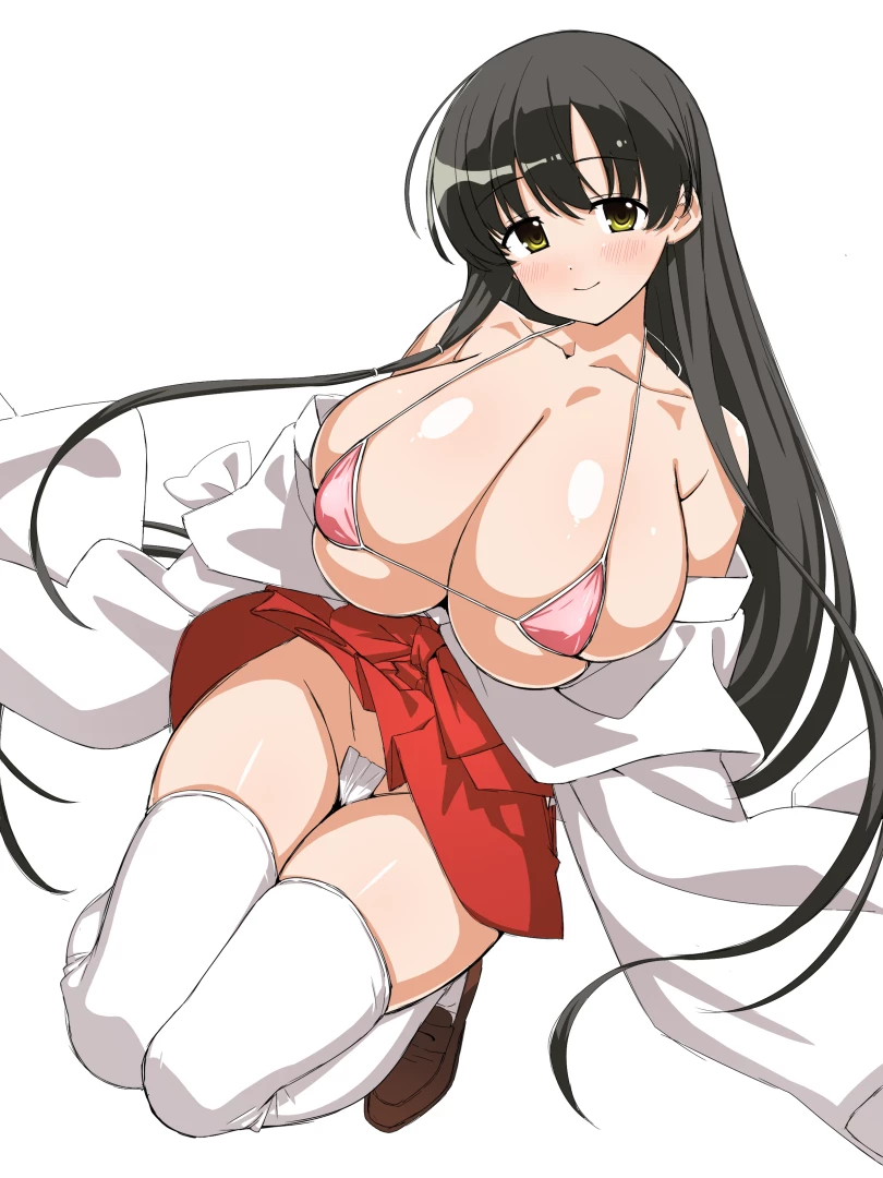 loliconder - デカパイ巫女雀士　差分+線画+ラフ