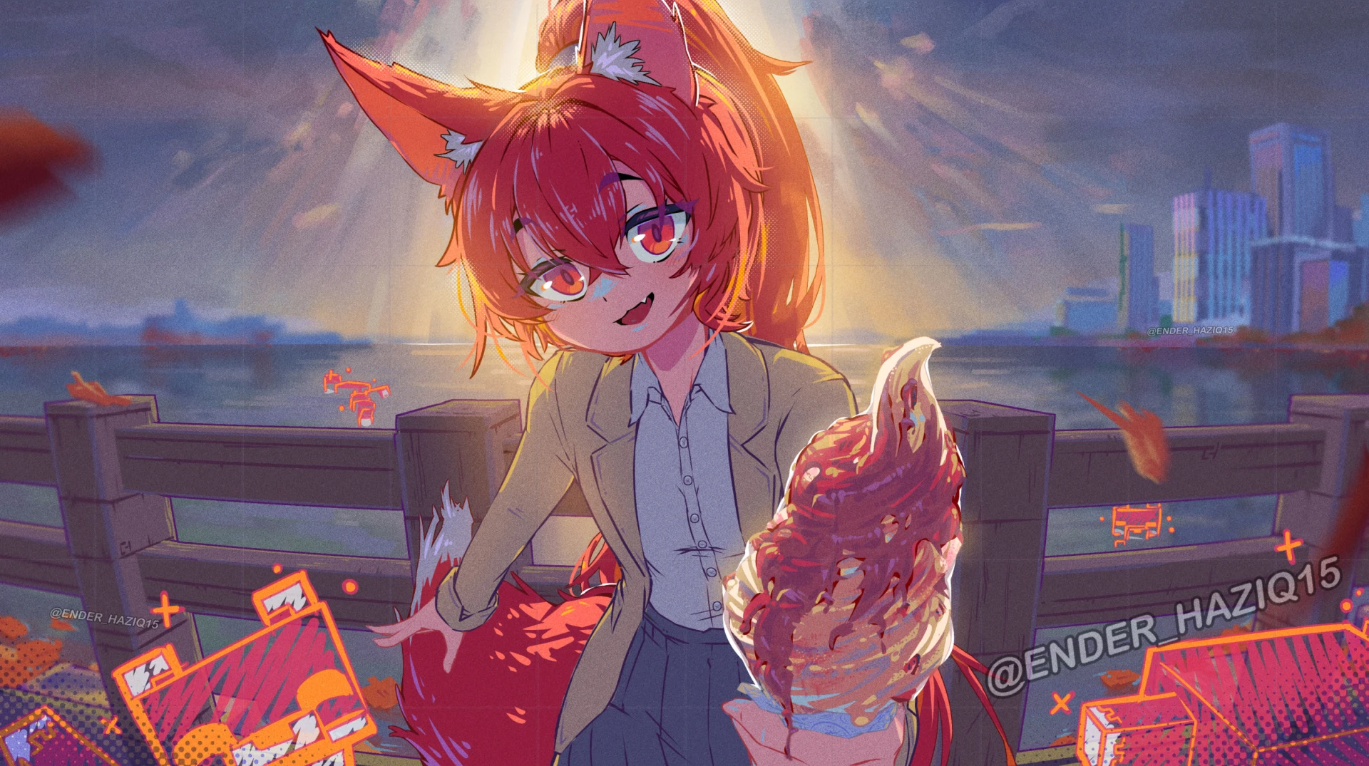 Ender_Haziq15 - Strawberry Fox + 1 Alt Image (4p)