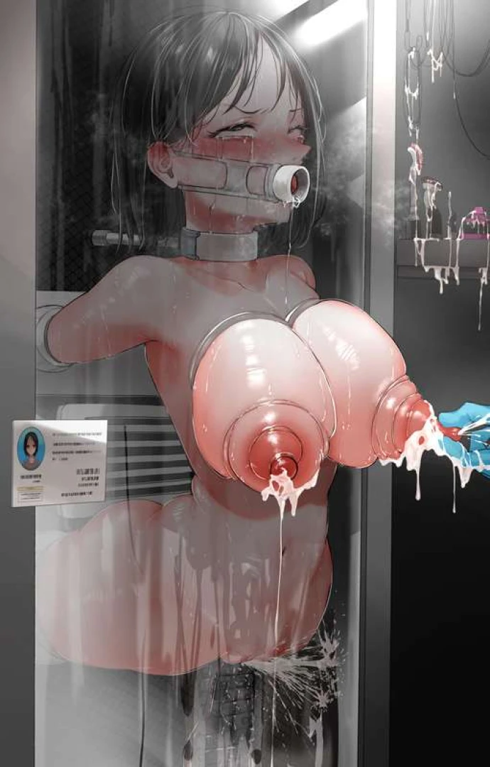 灯工房 - 【実験される女：母乳分泌差分】噴乳剤投与による母乳搾取実験【完成イラストその２】