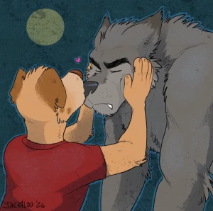 Jackaloo - Toontober Day 18 - Nose Kiss