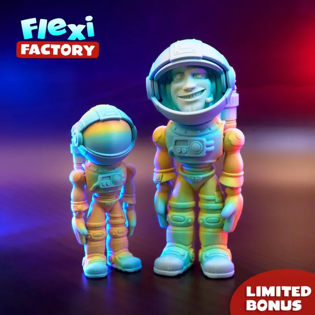 Dan - Limited Bonus: Flexi Factory Standing Astronaut with Jetpack and Moon Stand Included!