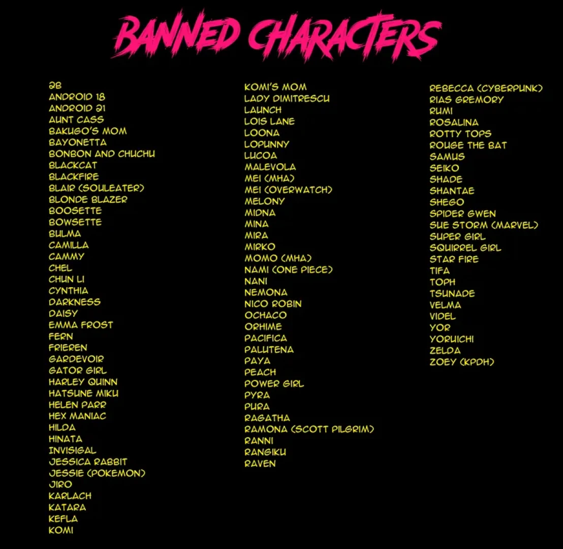 schpicy -  October Character Suggestions