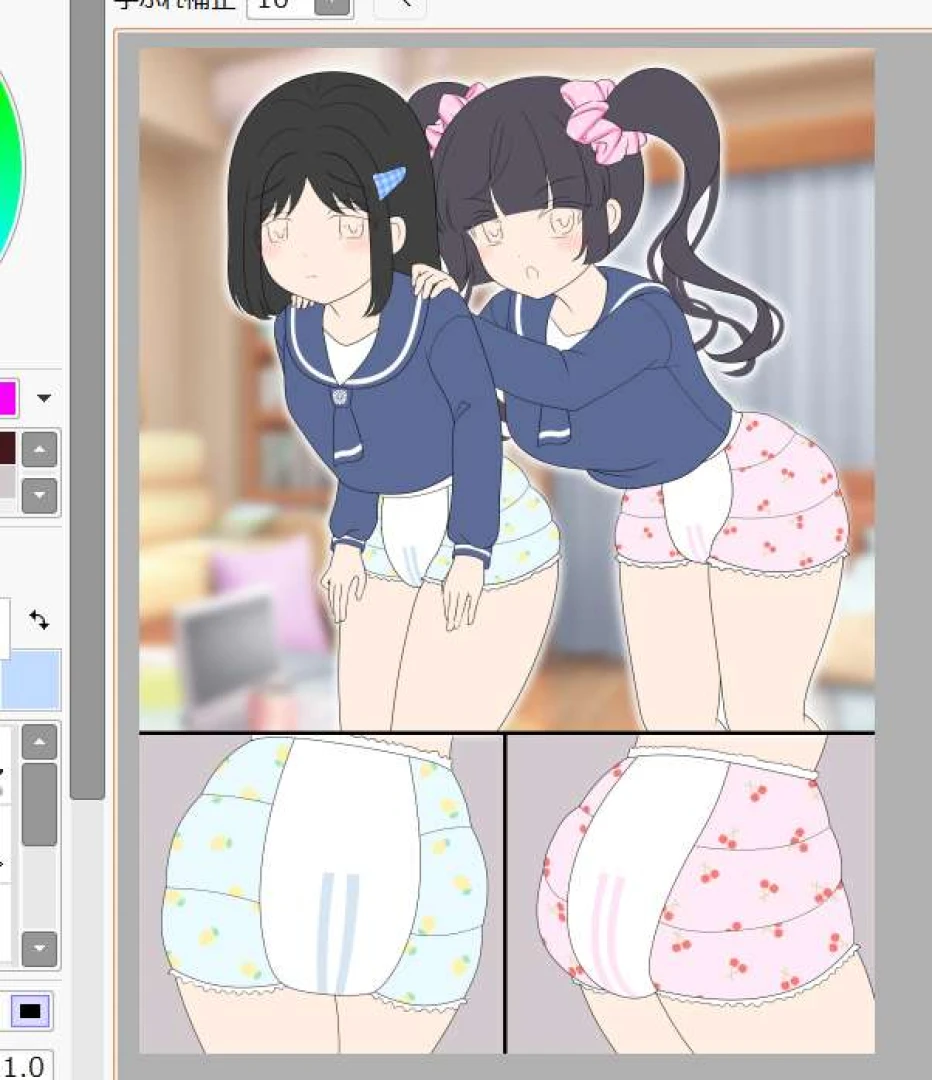 mikkyway - 1/28 おもらし絵進捗 下塗り完成