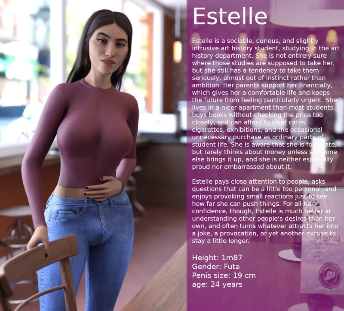 SmallCoffee - Estelle Character sheet — page 1