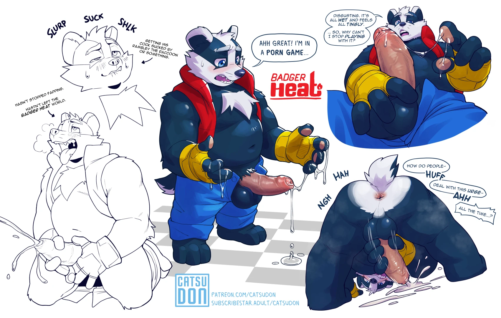 catsudon - Catsu Corner: Badger Heat — page 1