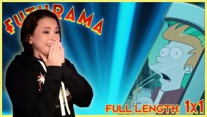 funnylilgalreacts - Futurama 1x1 FULL LENGTH Reaction | Space Pilot 3000