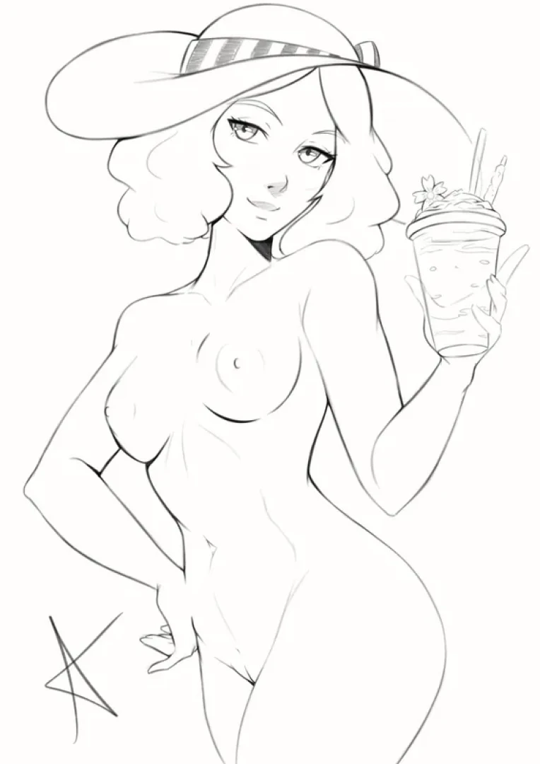 red_draws - Haru Okumura - Persona 5 (NSFW Sketch)