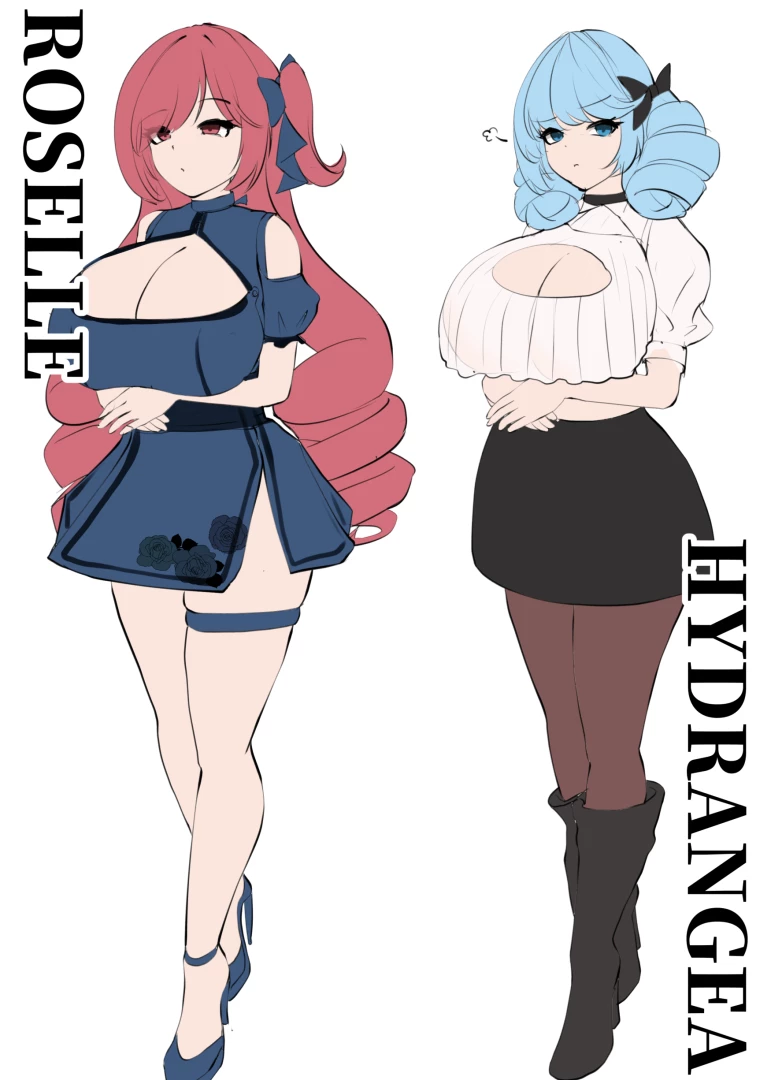 秋月の空 - New OC Roselle + Hydrangea (normal outfit)