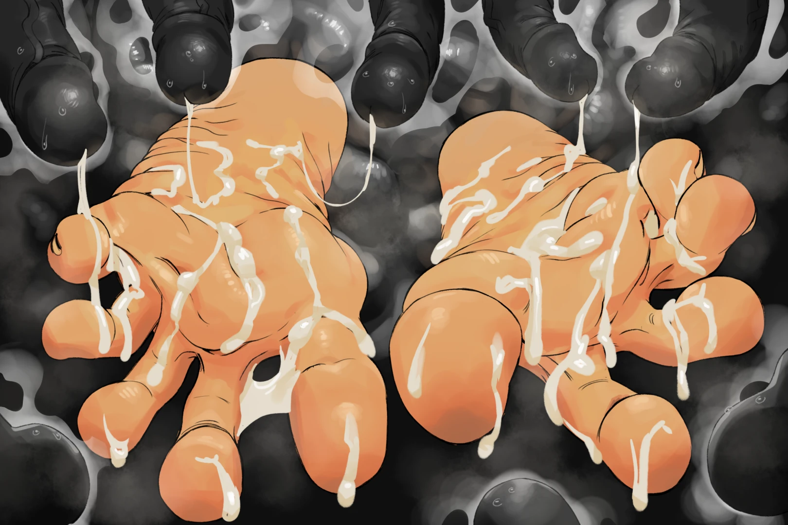 Salmo_baliki - Feet in an organic wall. Steamy, sweaty, tentacle dicks, cum alt