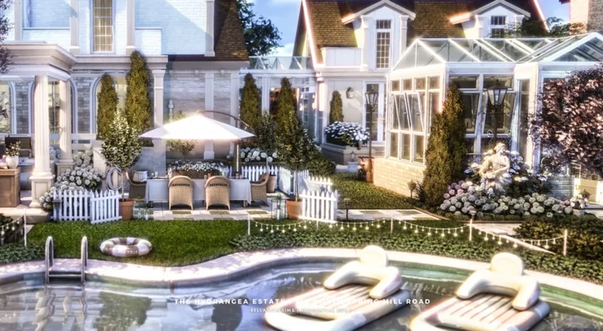 BellavitaSims - DOWNLOAD: The Hydrangea Estate 64x64 | 738 North Spring Mill Rd
