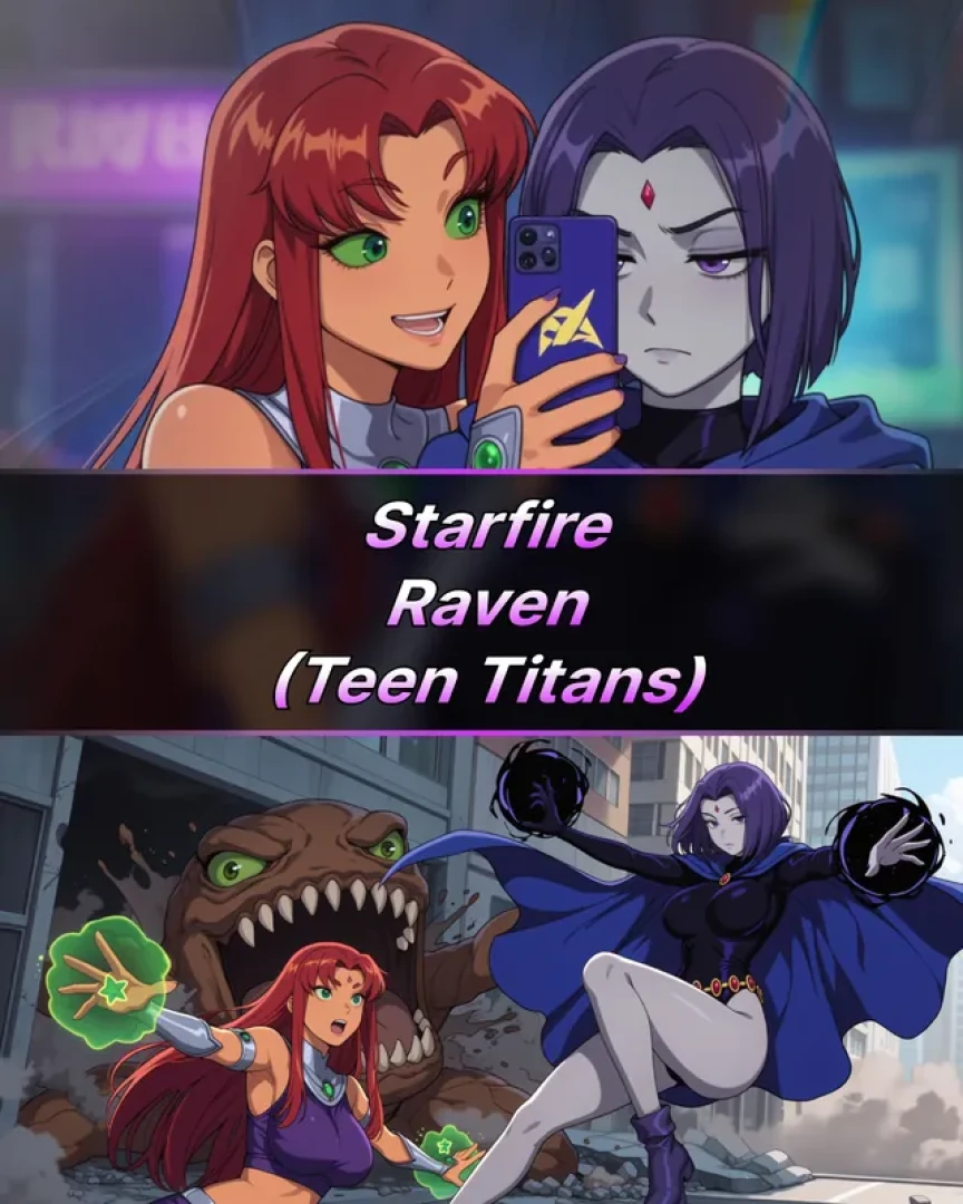 Villain party - (Request) Starfire and Raven (Teen Titans) — Private Ritual After the Mission