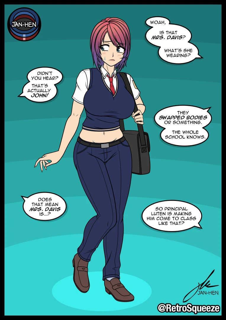 retrosqueeze - Body Swap - John and Sandra (Student Transfer) 