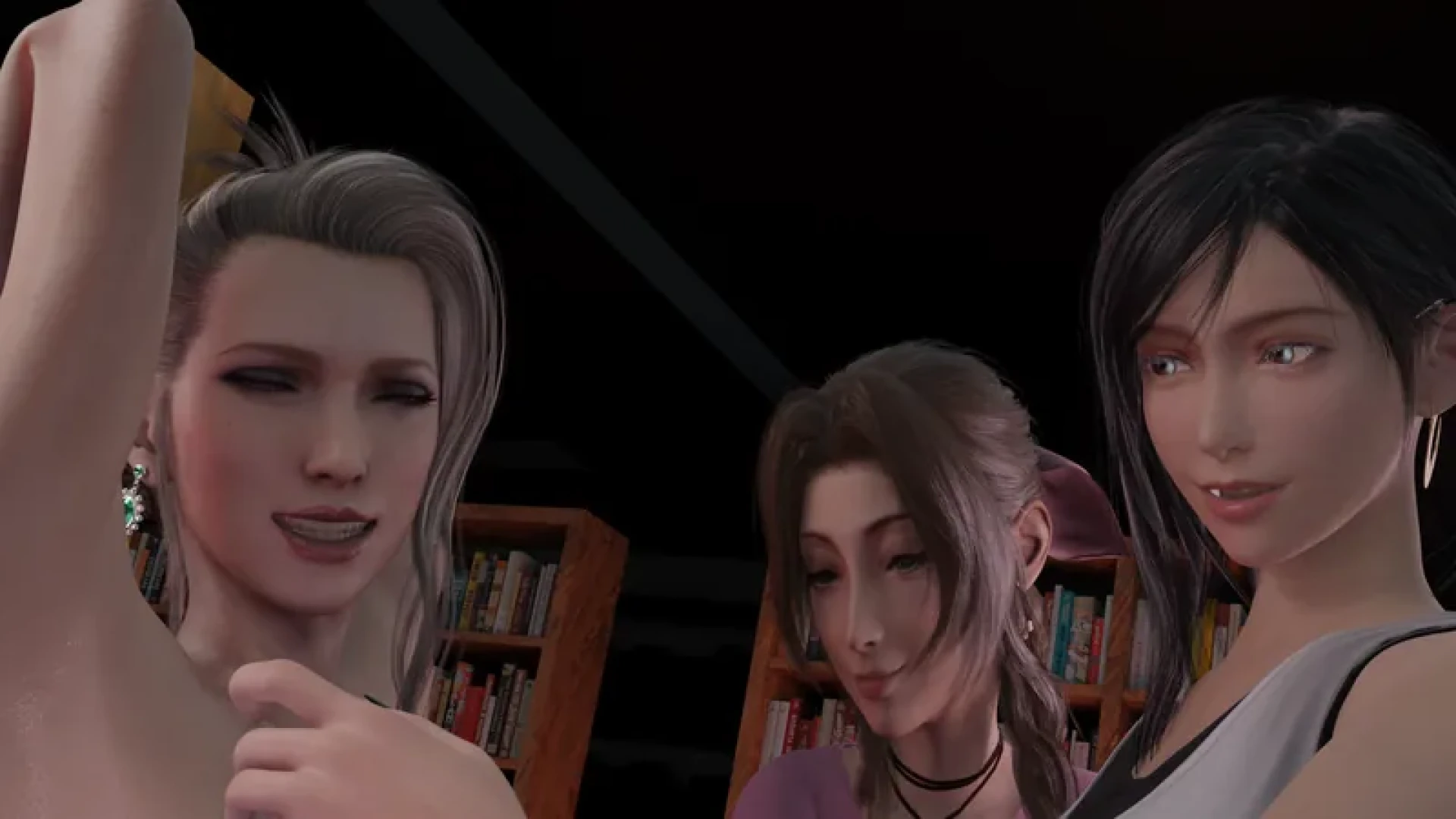 AviJustFeet - Silence in the Library Ep4: Scarlet Tickled by Tifa and Aerith