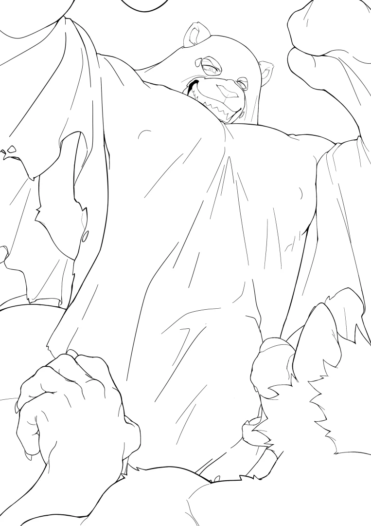 estperart - " Bluedy Ghost [Halloween 2025 ( OC )] " Sketch & Line Art & Flat color "